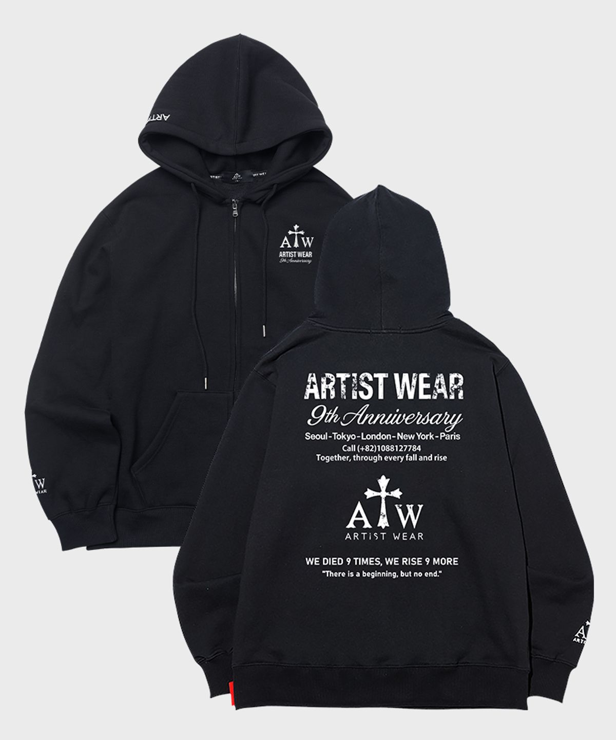 아티스트웨어(ARTISTWEAR) [ATW] 라이즈나인 후드집업
