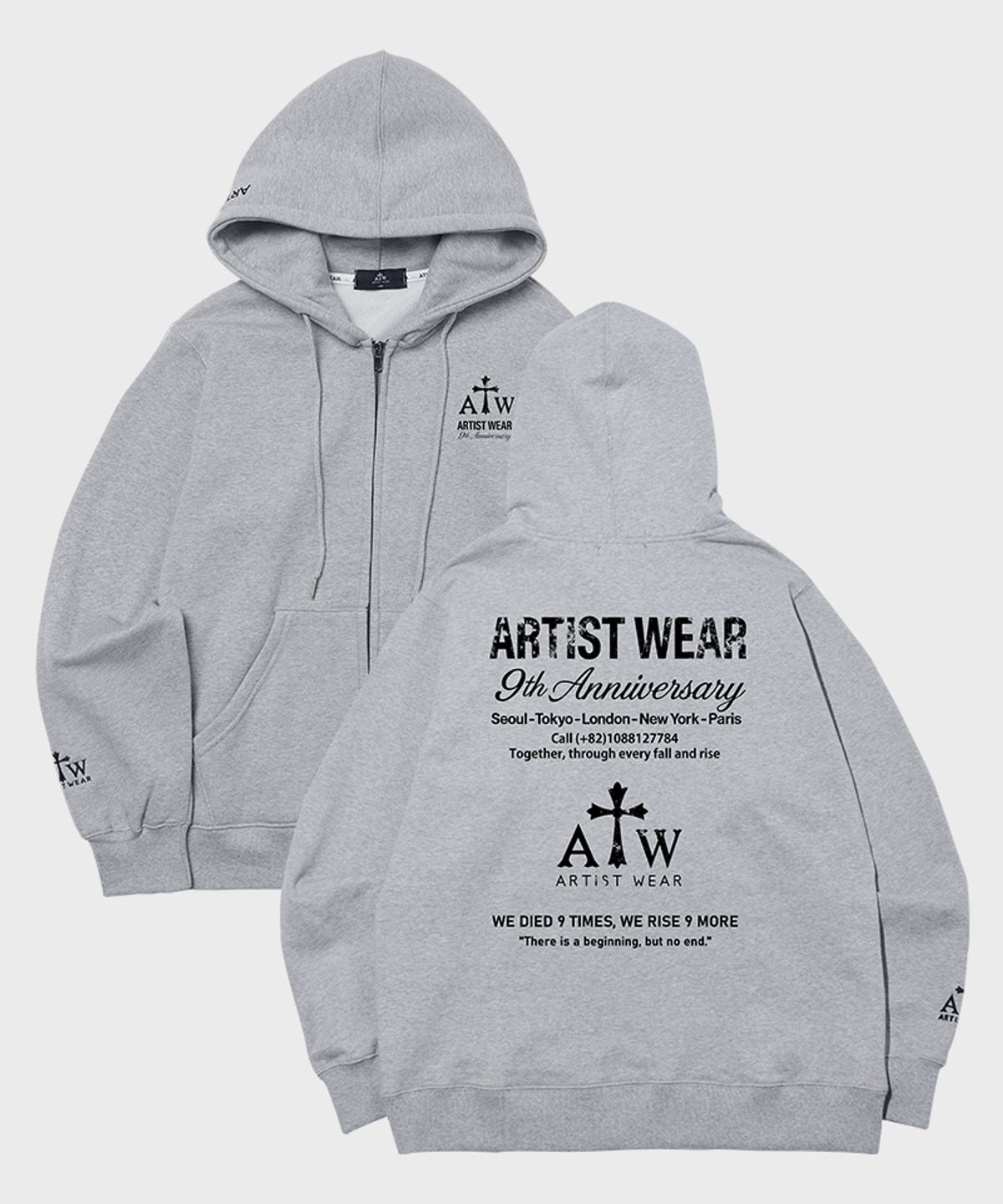 아티스트웨어(ARTISTWEAR) [ATW] 라이즈나인 후드집업
