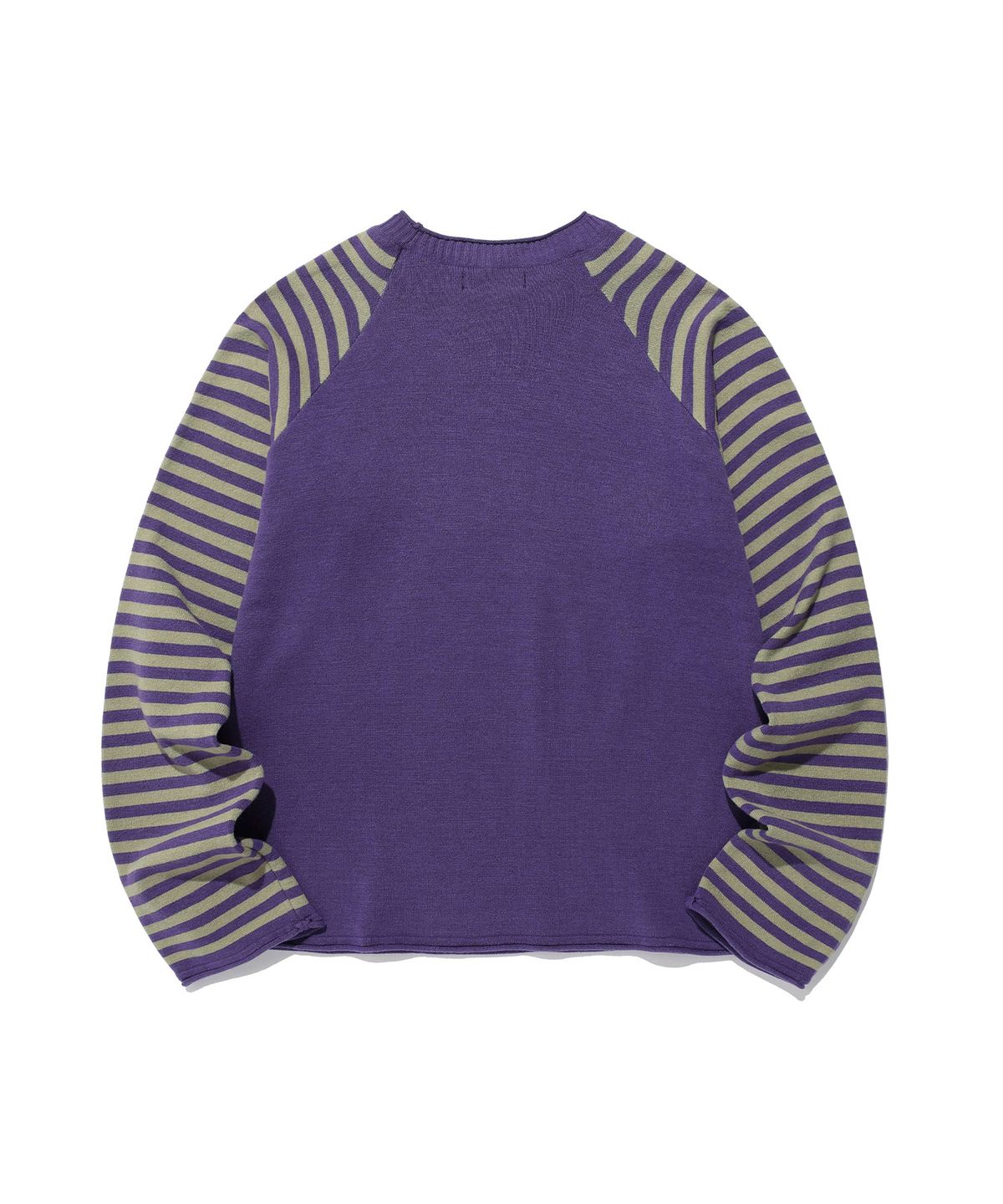 이스트쿤스트(ISTKUNST) STAR STRIPE RAGLAN KNIT_PURPLE(IK2FFMK600A)