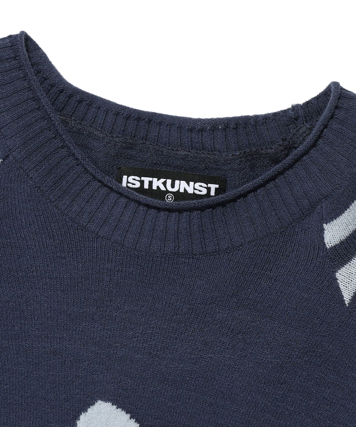 이스트쿤스트(ISTKUNST) STAR STRIPE RAGLAN KNIT_NAVY(IK2FFMK600A)