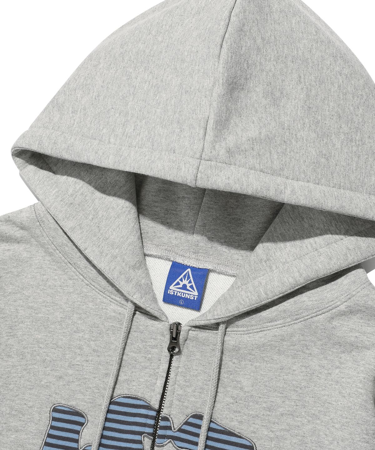 이스트쿤스트(ISTKUNST) CIRCLE LOGO HOOD ZIP UP_GREY(IK2FFMM481A)