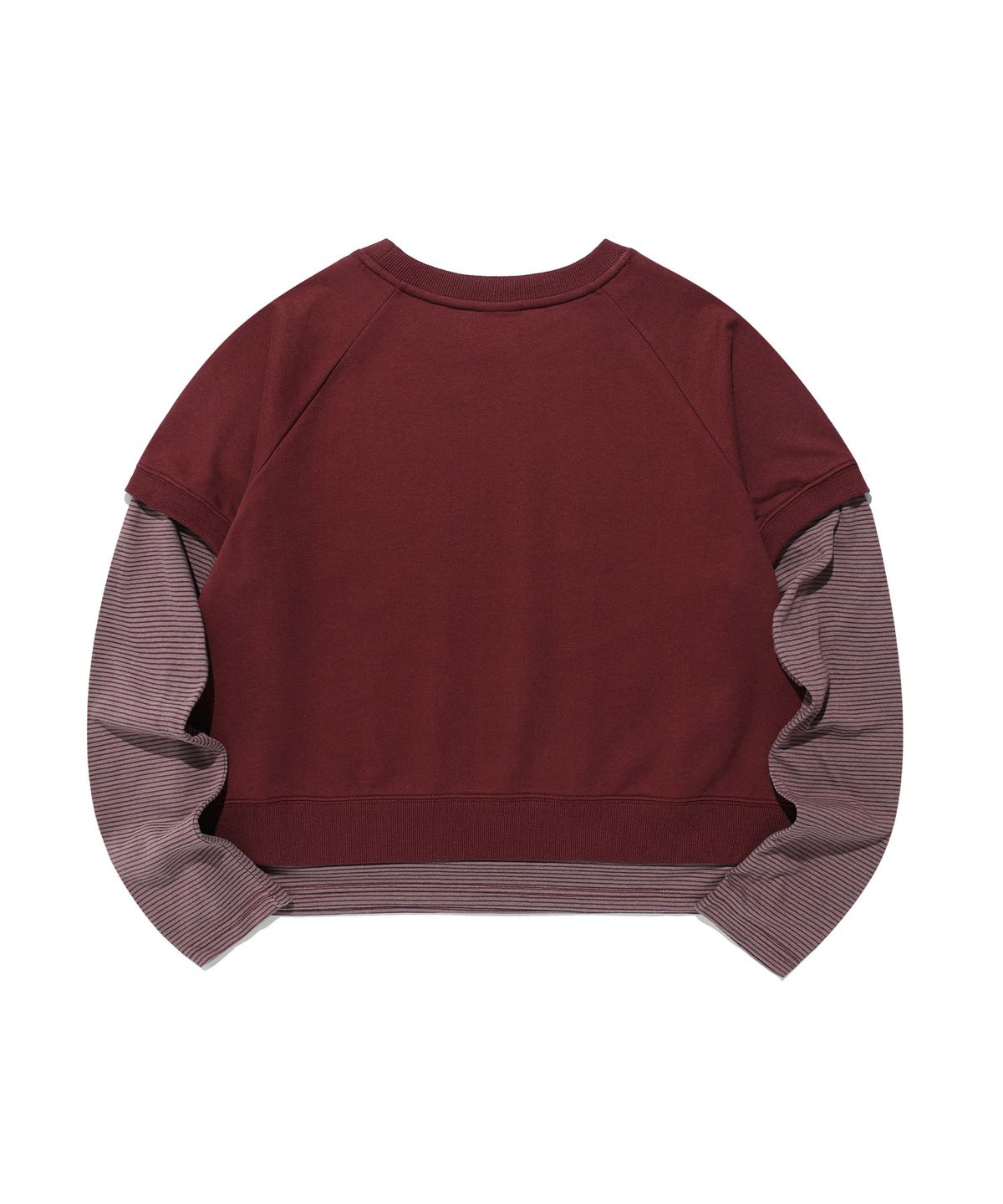 이스트쿤스트(ISTKUNST) LAYERD RAGLAN ST L/S TEE_BURGUNDY(IK2FFFT553A)