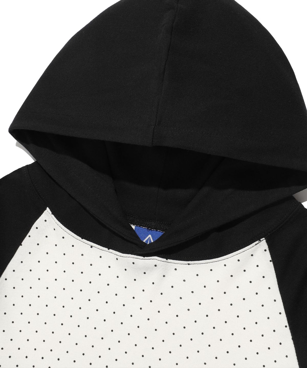 이스트쿤스트(ISTKUNST) DOT STRIPE LAYERD HOODED L/S TEE_BLACK(IK2FFFT554A)