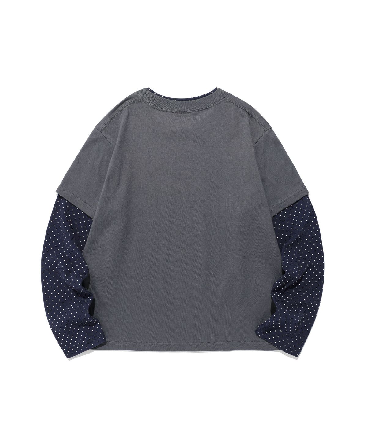 이스트쿤스트(ISTKUNST) STAR DOT LAYERD L/S TEE_CHARCOAL(IK2FFMT556A)