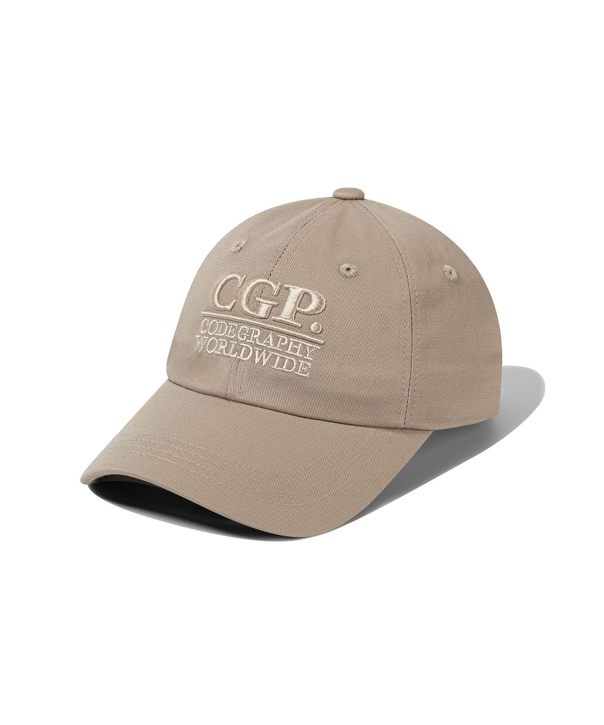 코드그라피(CGP) 스퀘어 로고 볼캡_베이지