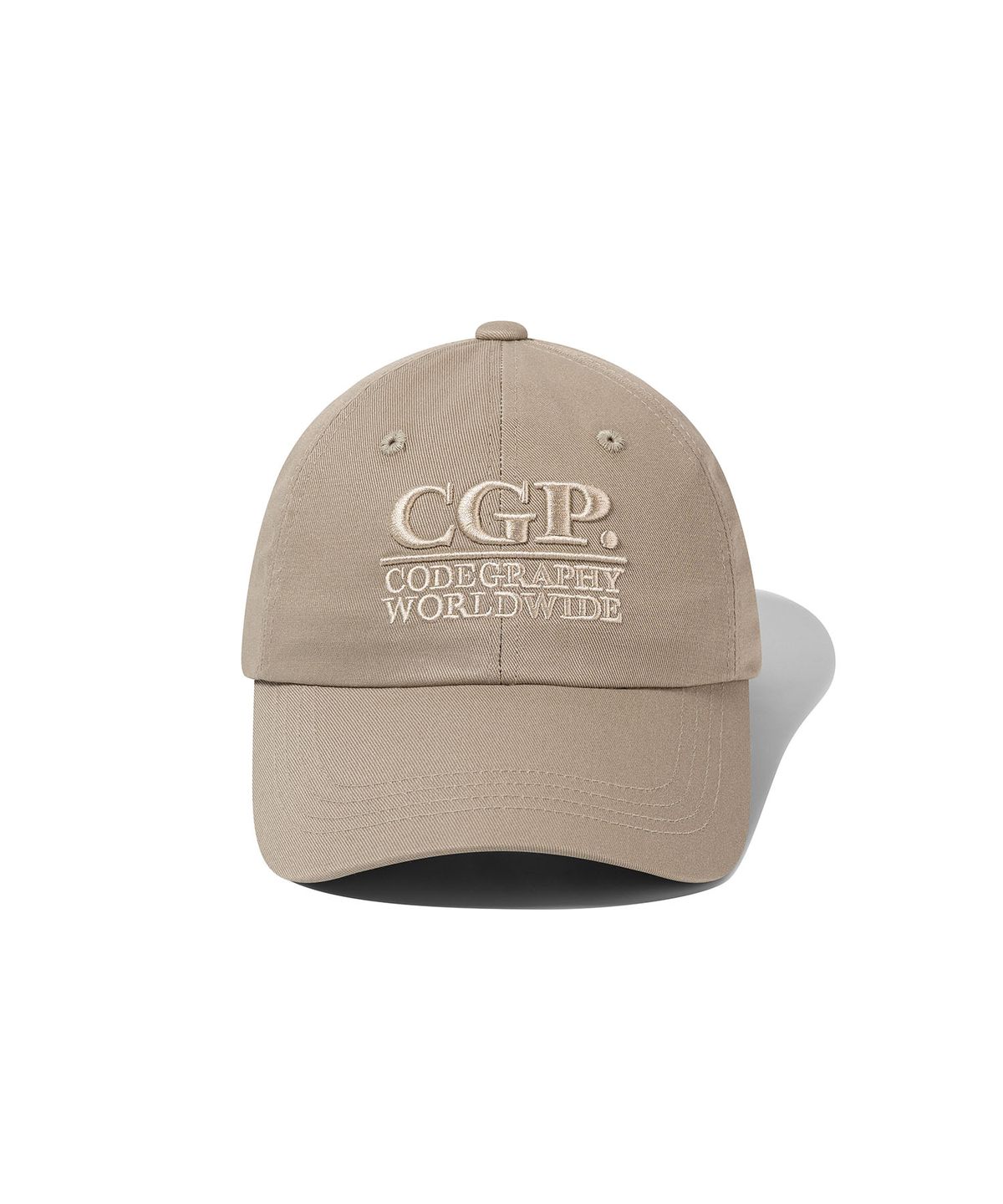 코드그라피(CGP) 스퀘어 로고 볼캡_베이지