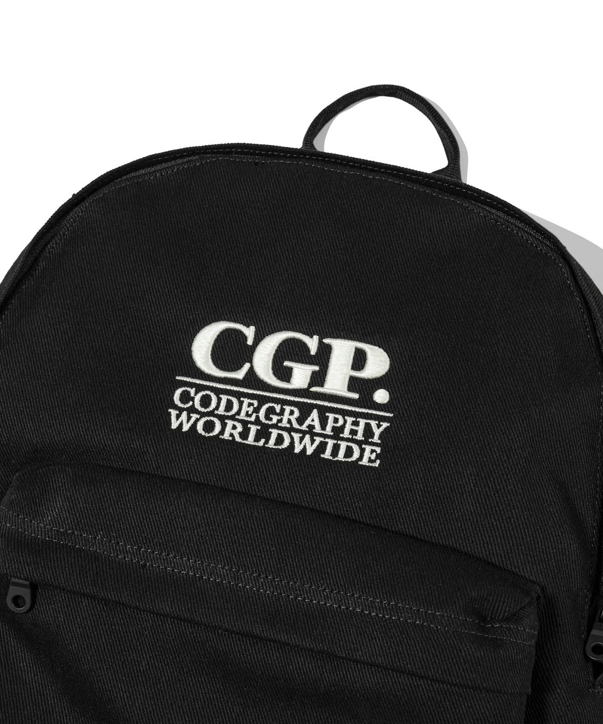 코드그라피(CGP) 스퀘어 로고 백팩_블랙