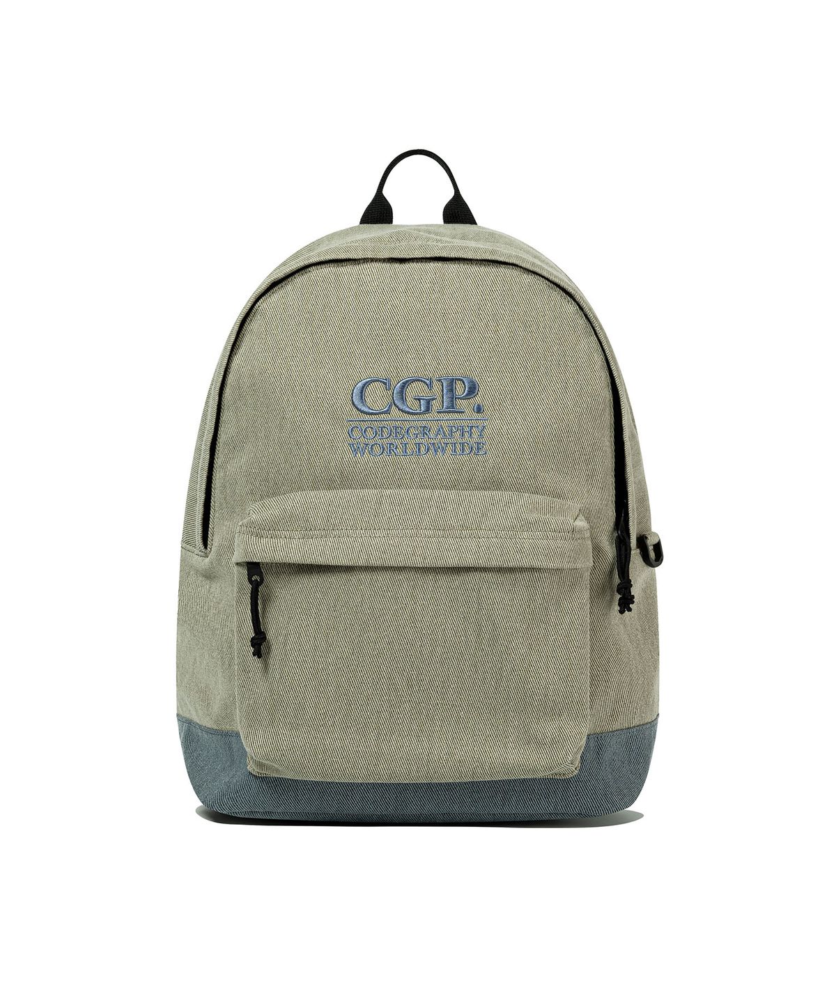 코드그라피(CGP) 스퀘어 로고 백팩_라이트카키