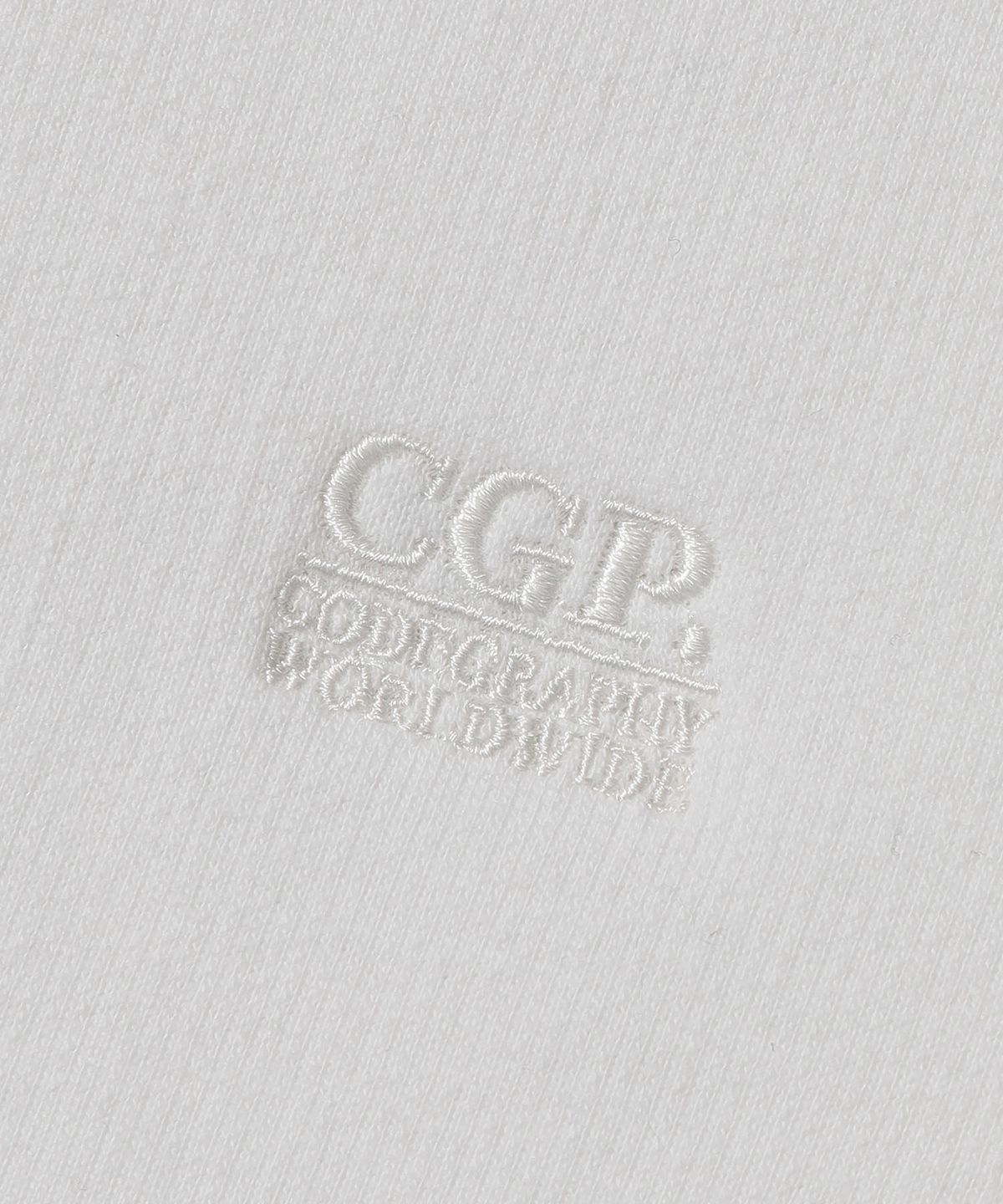 코드그라피(CGP) (우먼) 스퀘어 로고 보아 후드 집업_크림
