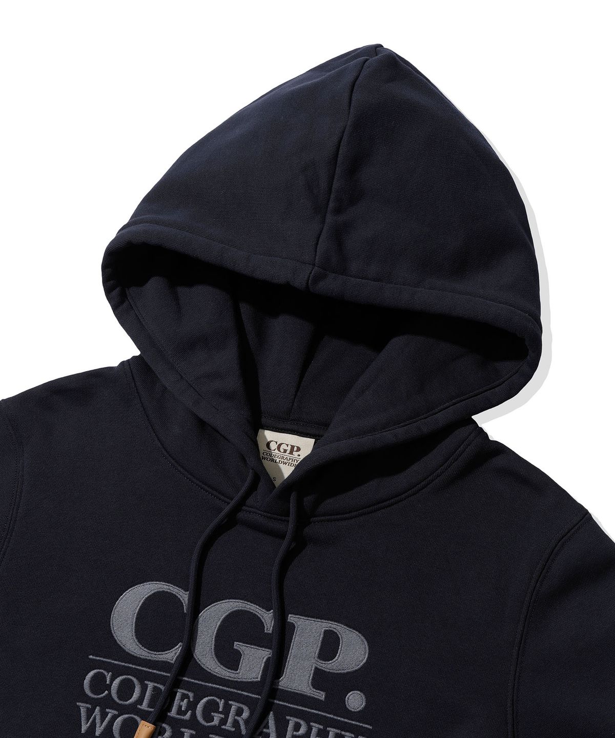 코드그라피(CGP) (우먼) 스퀘어 로고 후디_다크네이비