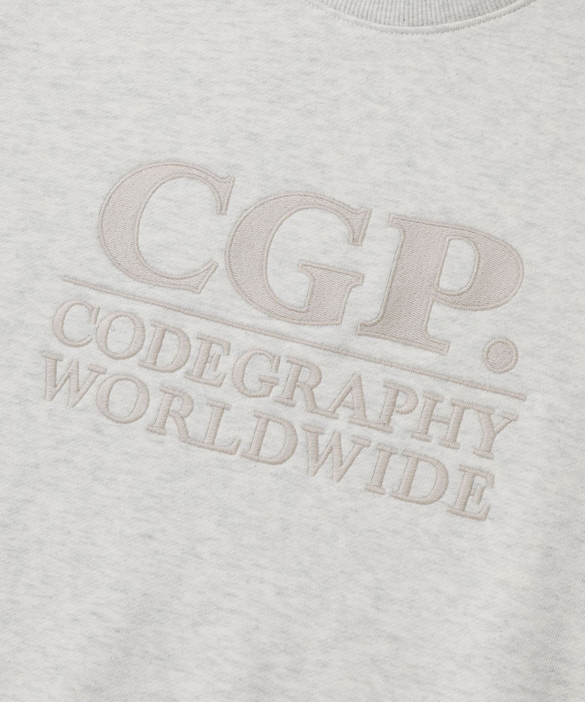 코드그라피(CGP) (우먼) 스퀘어 로고 맨투맨_오트밀
