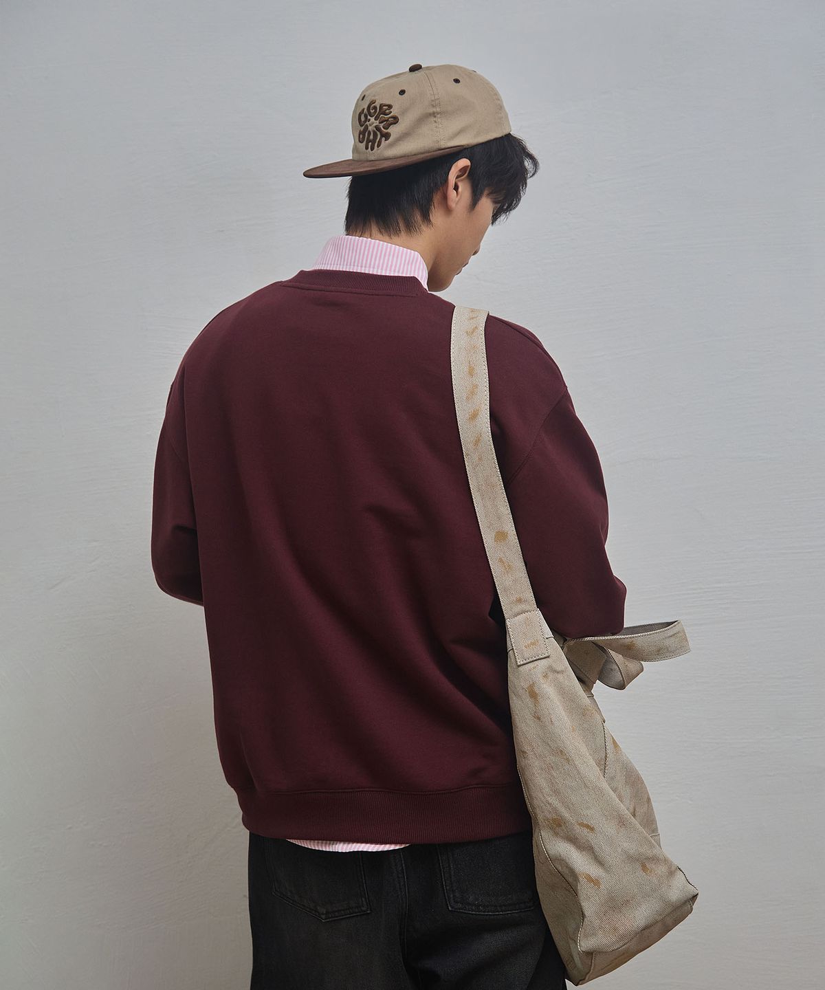 코드그라피(CGP) 라운드 C.GRAPHY 배색 캠프캡_다크 베이지