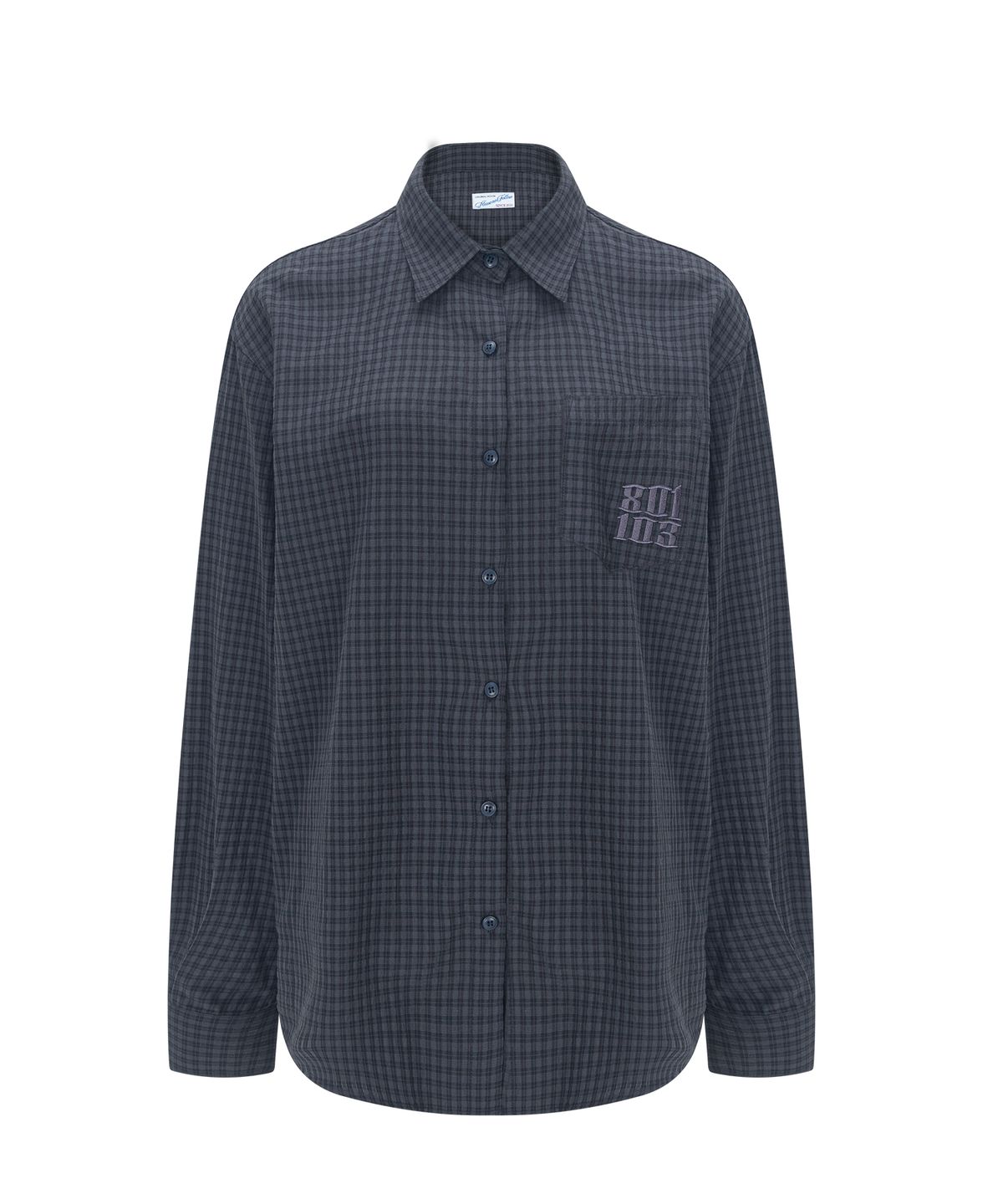 플리즈노팔로우(PLEASENOFOLLOW) Taryn Patch Check Shirt (Black)