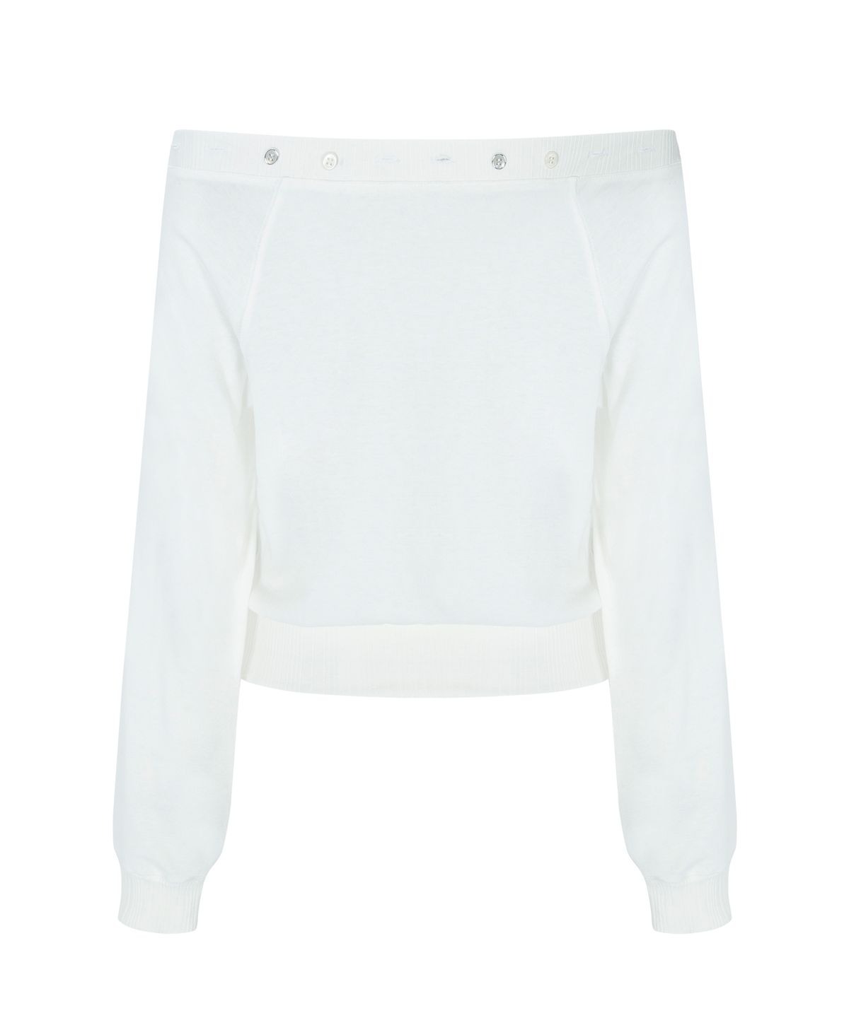 플리즈노팔로우(PLEASENOFOLLOW) Ari Button Long Sleeve Top (White)
