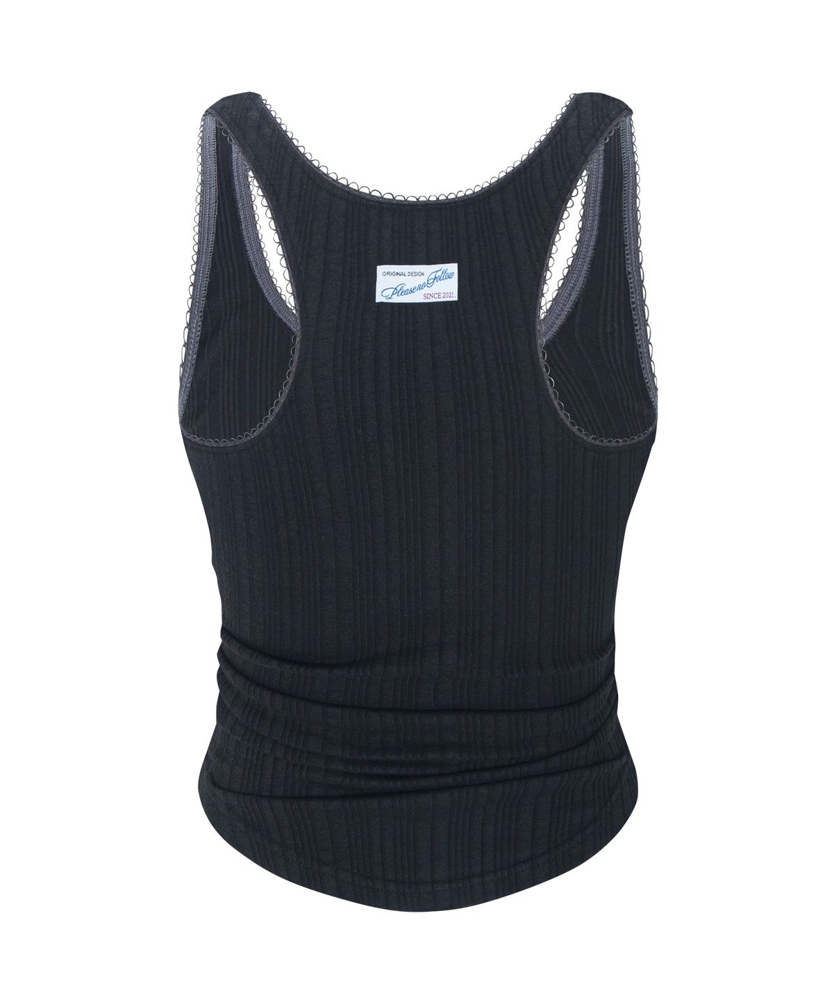 플리즈노팔로우(PLEASENOFOLLOW) Ella Lace Sleeveless Top (Black)