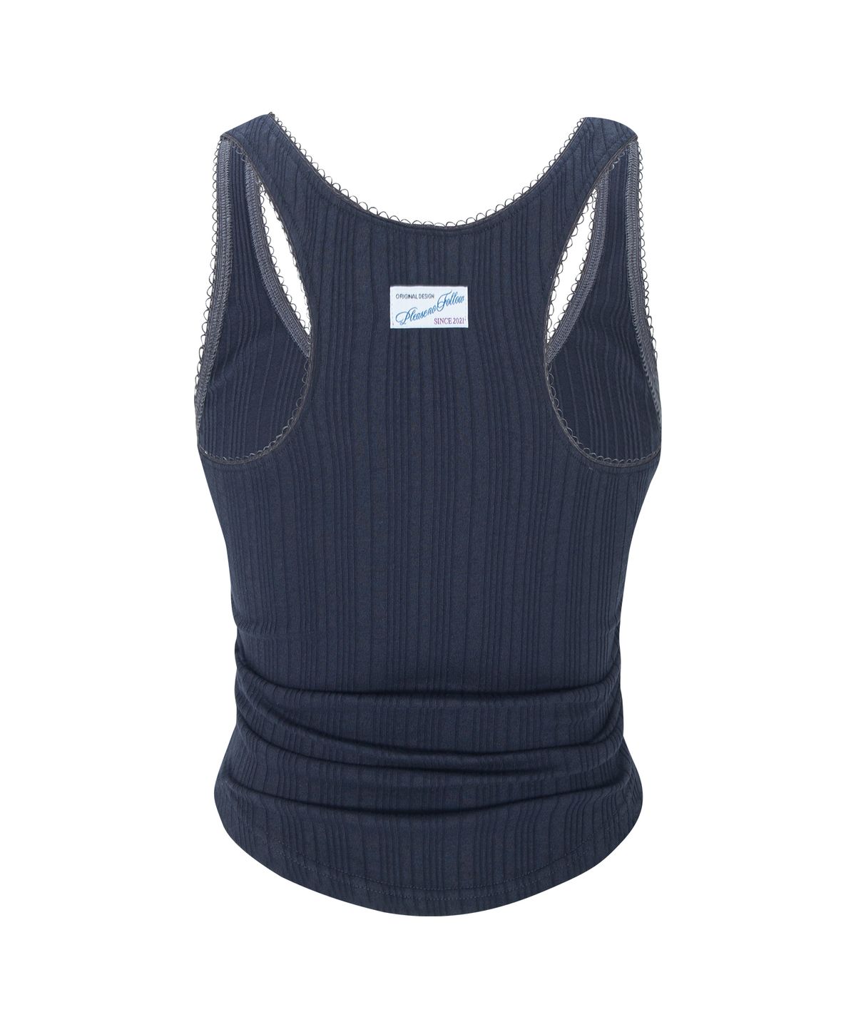 플리즈노팔로우(PLEASENOFOLLOW) Ella Lace Sleeveless Top (Navy)