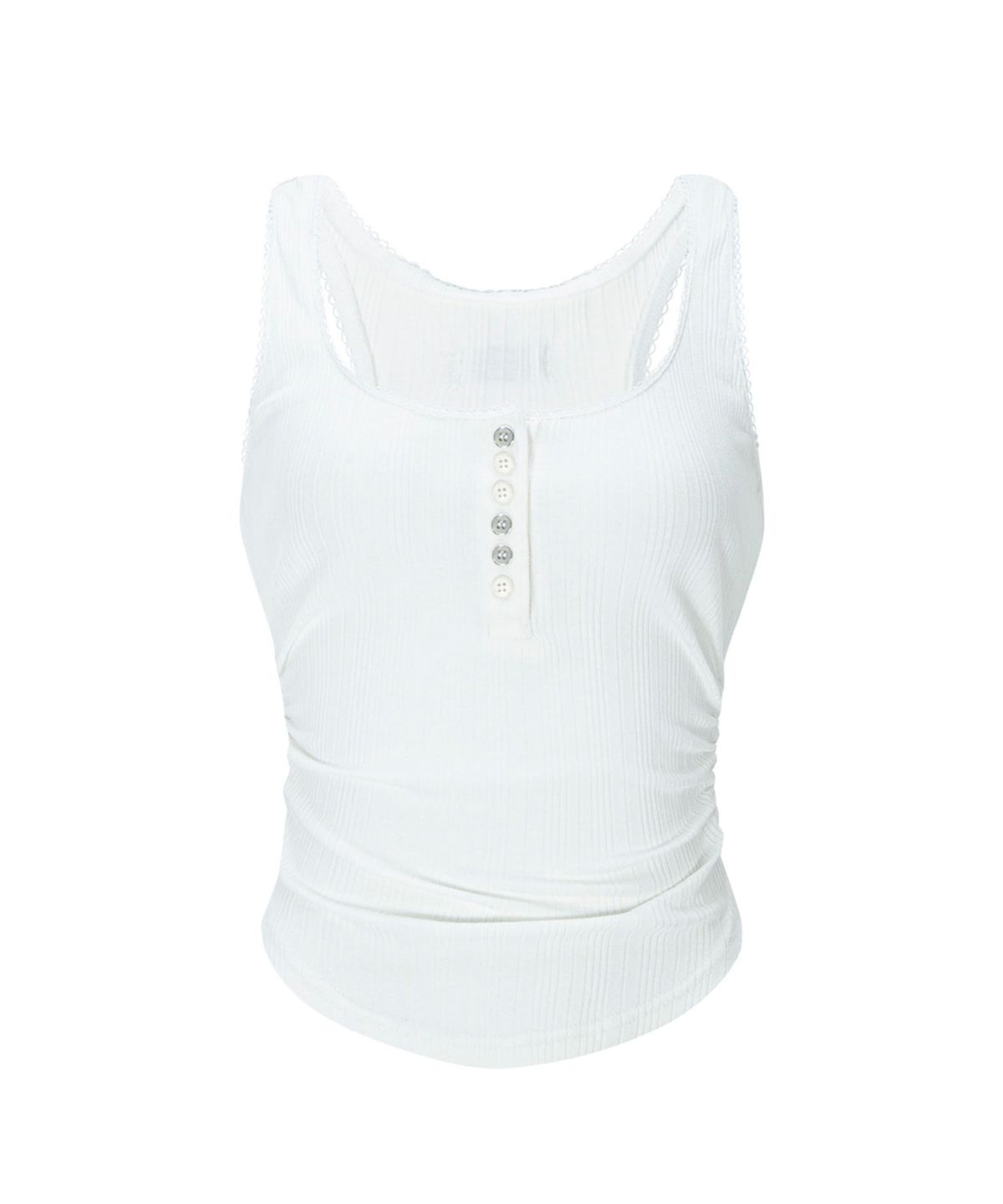 플리즈노팔로우(PLEASENOFOLLOW) Ella Lace Sleeveless Top (Ivory)