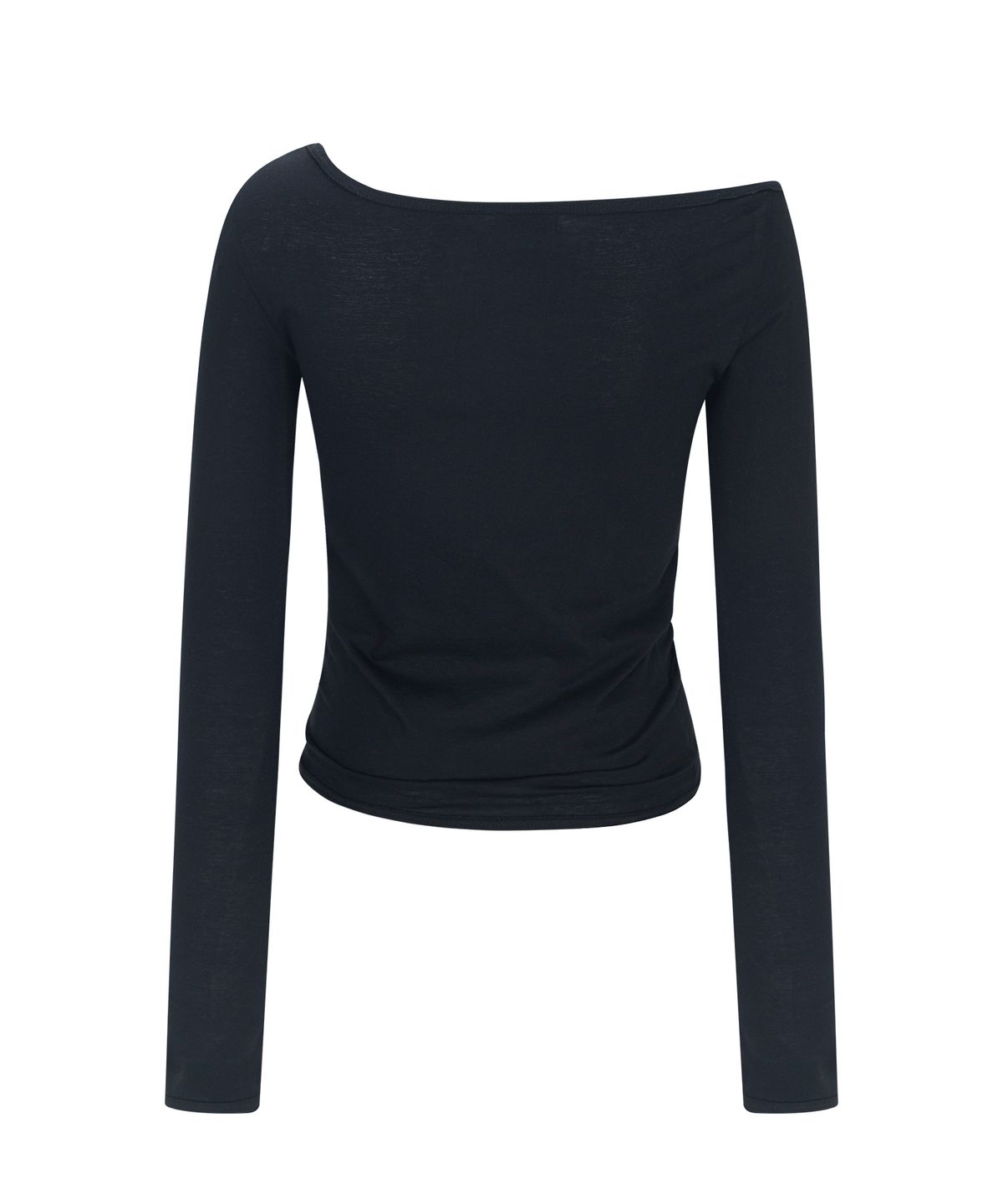 플리즈노팔로우(PLEASENOFOLLOW) Dulce Unbal Button Long Sleeve Top (Black)
