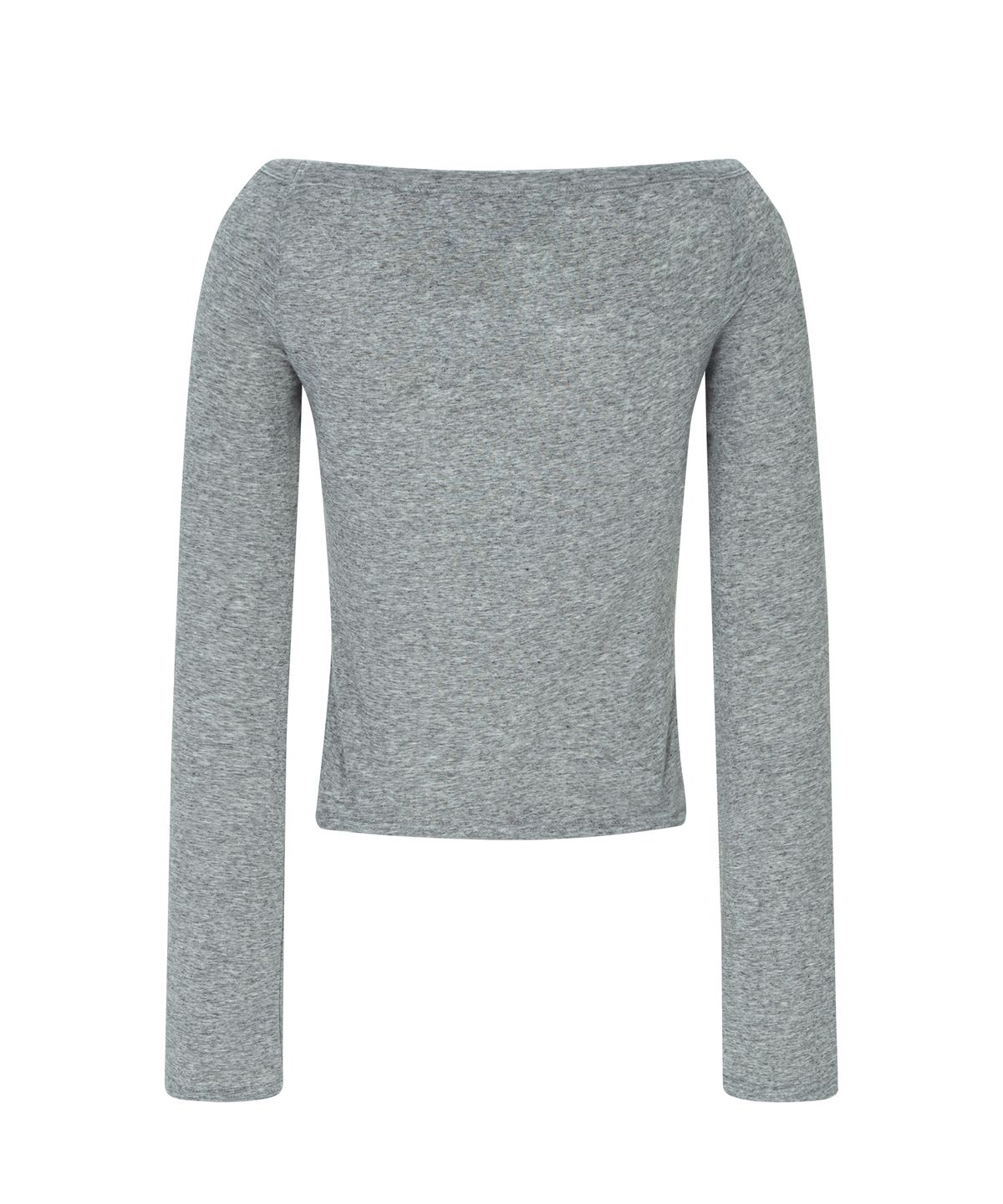 플리즈노팔로우(PLEASENOFOLLOW) Maddie Union Jack Long Sleeve Top (Melange Grey)