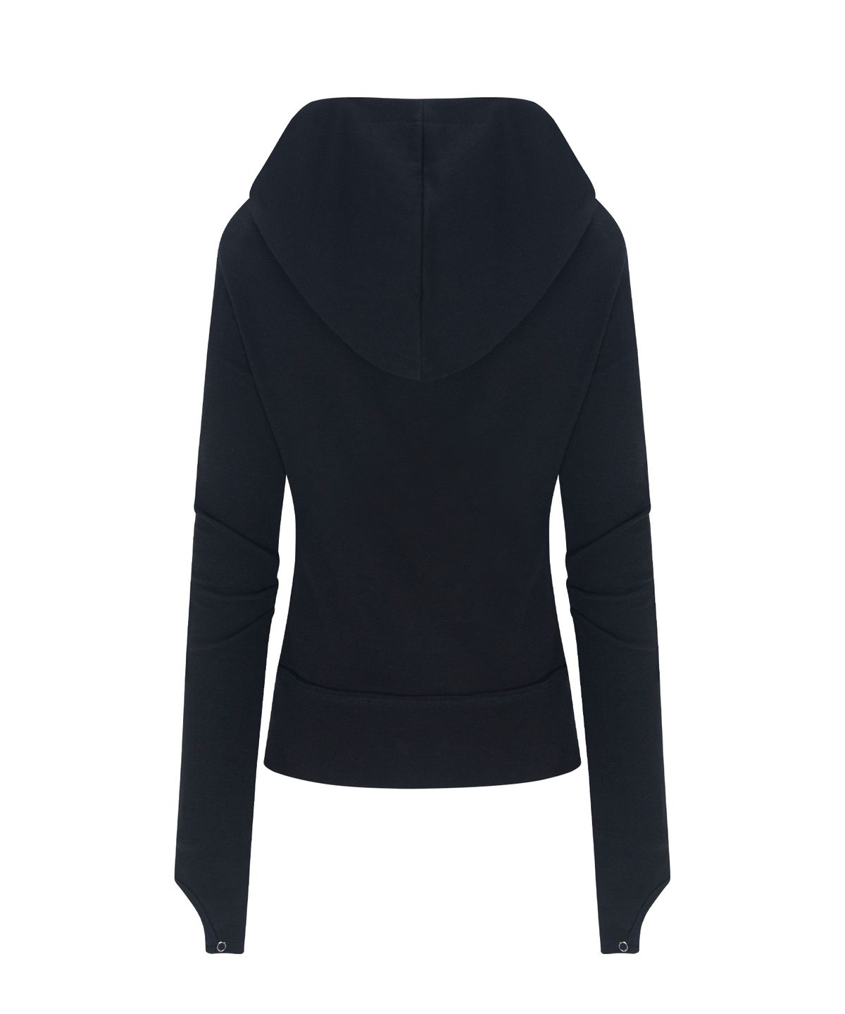 플리즈노팔로우(PLEASENOFOLLOW) Edie Unbal high-neck Hoodie Zip Up (Black)