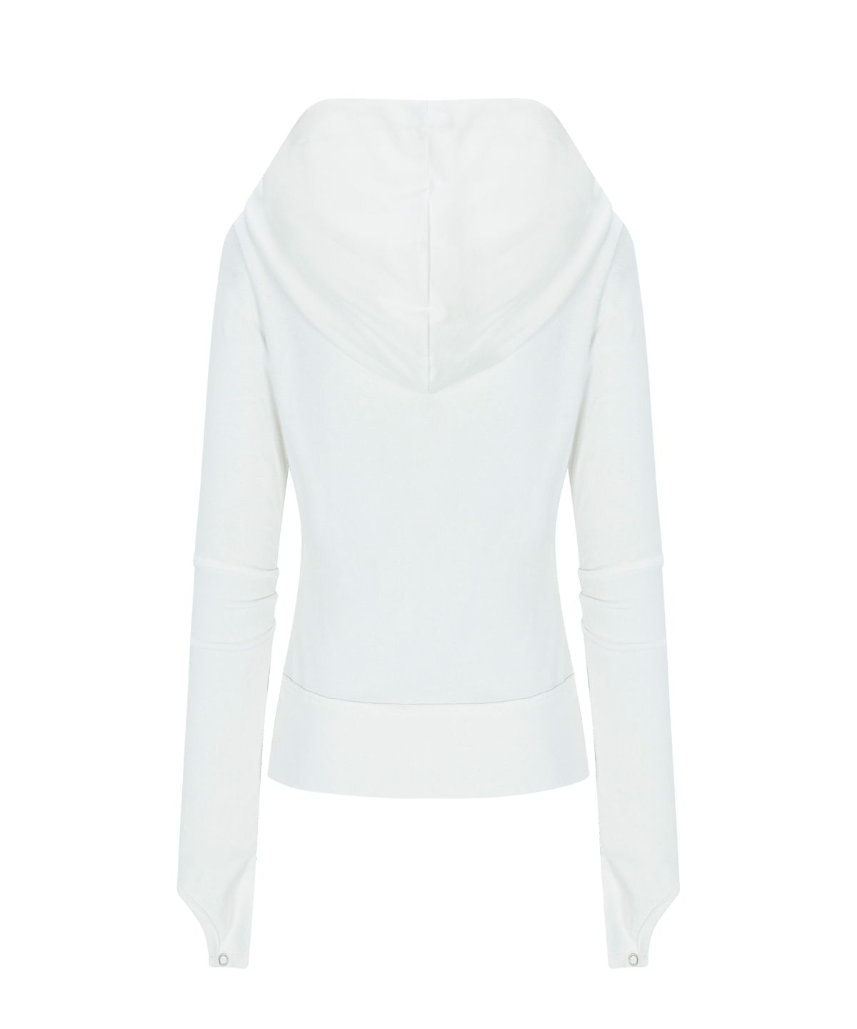 플리즈노팔로우(PLEASENOFOLLOW) Edie Unbal high-neck Hoodie Zip Up (White)