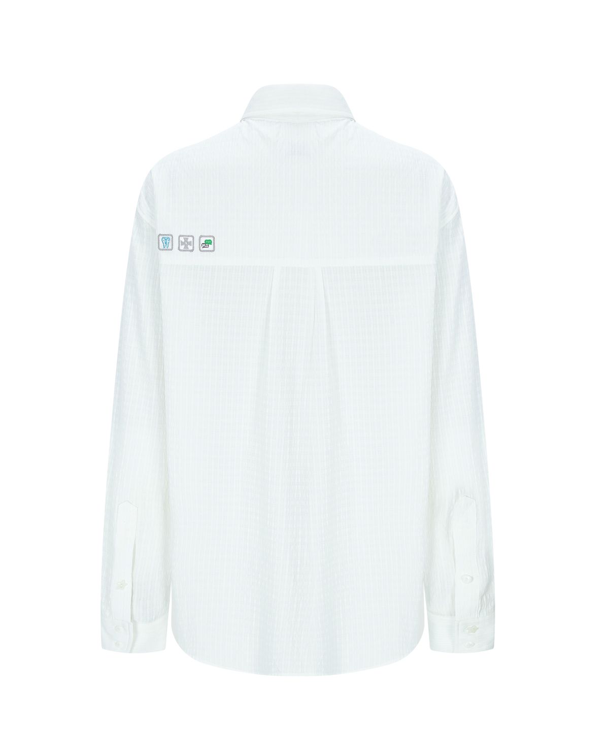 플리즈노팔로우(PLEASENOFOLLOW) Taryn Patch Check Shirt (White)