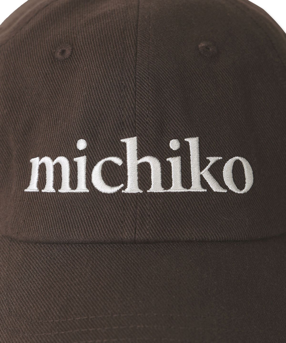 미치코런던 코시노(MICHIKO LONDON KOSHINO) 미치코 코튼 볼 캡 딥 브라운