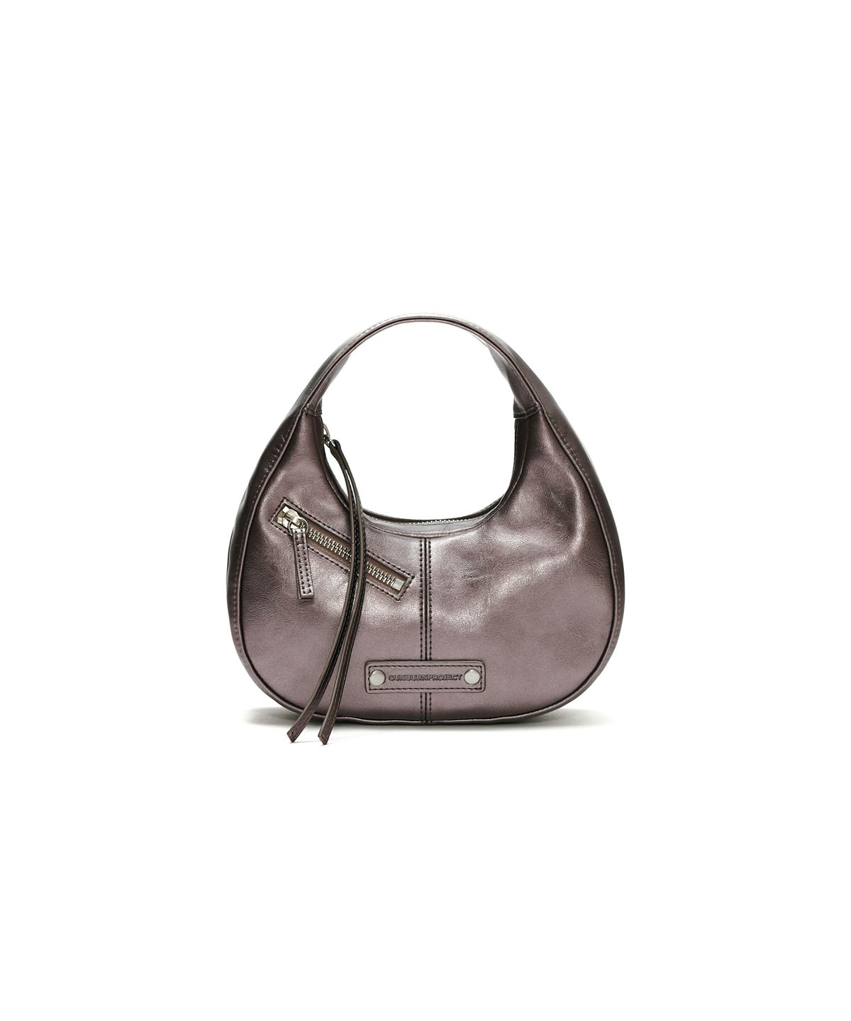 썬번프로젝트(SUNBURNPROJECT) Mini Pebble Bag, PURPLE METAL