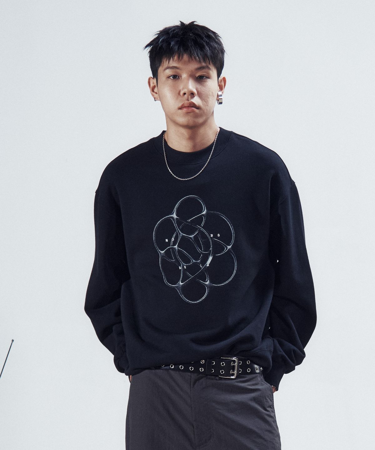 노드랩스(NODE LABS) DEV:7 노드 체인 스웻 맨투맨_블랙