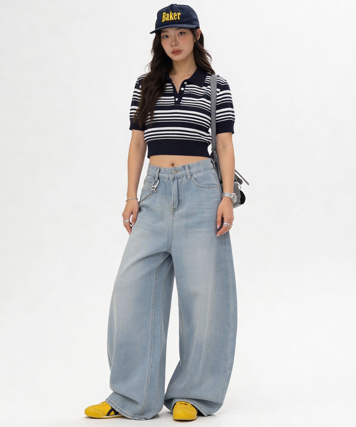 아티스트웨어(ARTISTWEAR) 하버핏 워시드 와이드 데님팬츠