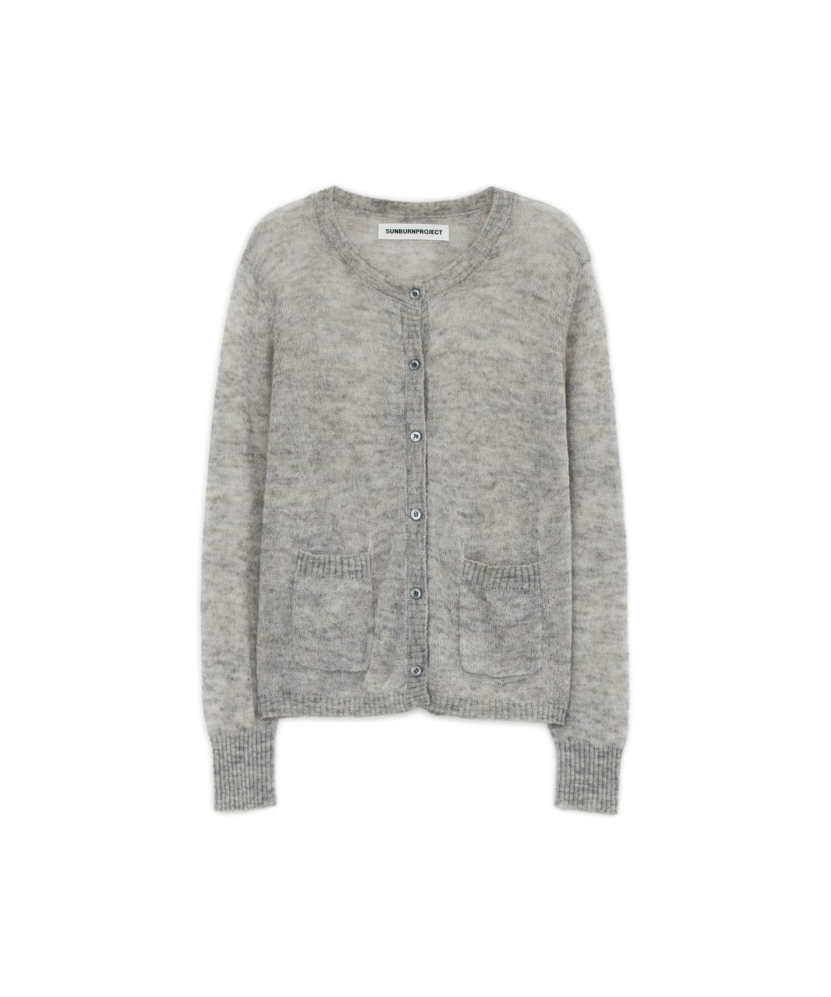 썬번프로젝트(SUNBURNPROJECT) Mohair Sheer Cardigan, MELANGE GRAY