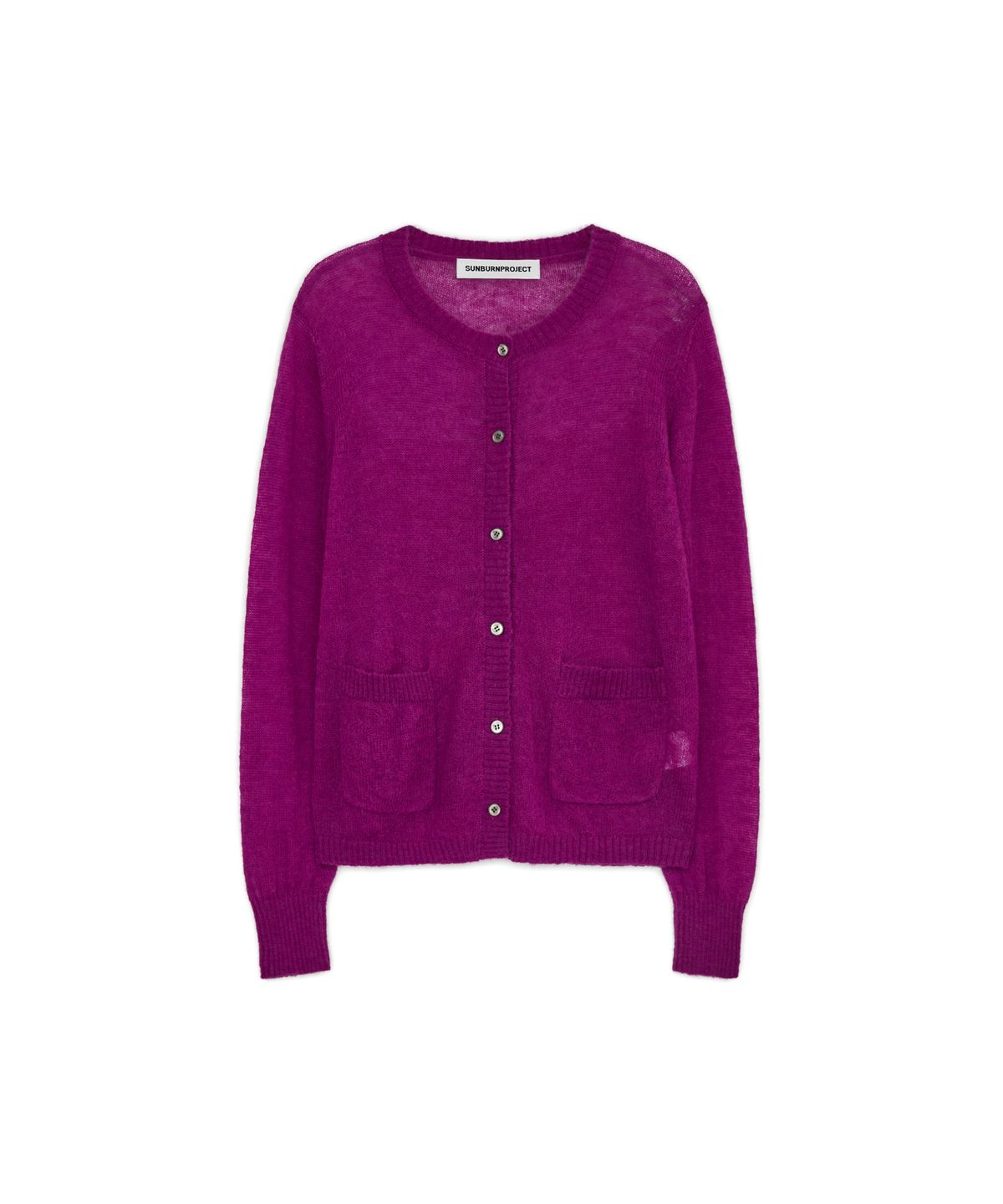 썬번프로젝트(SUNBURNPROJECT) Mohair Sheer Cardigan, MAGENTA