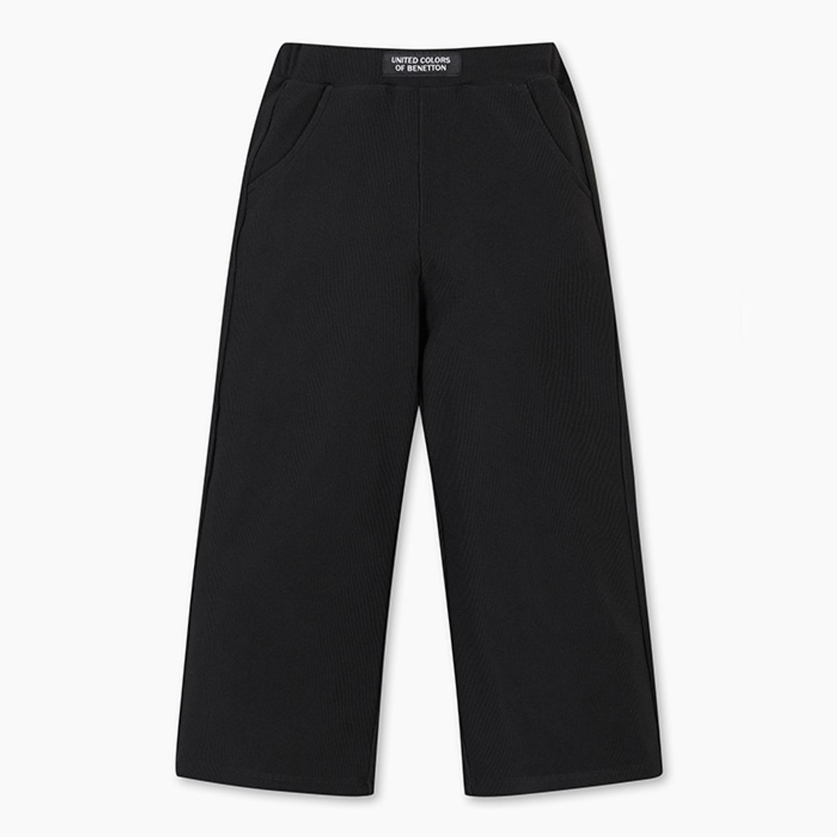 베네통키즈(BENETTONKIDS) 루즈핏 져지 팬츠_QALG08541BK