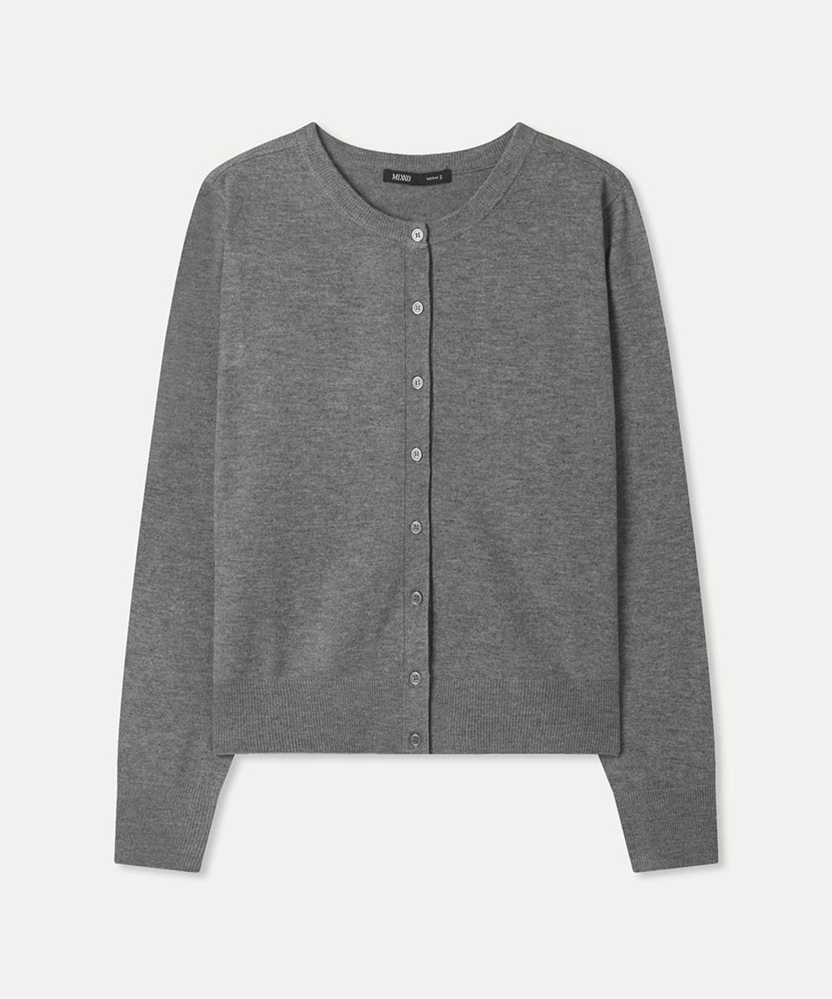 미쏘(MIXXO) 에센셜 라운드넥 가디건_MIWCKG910T