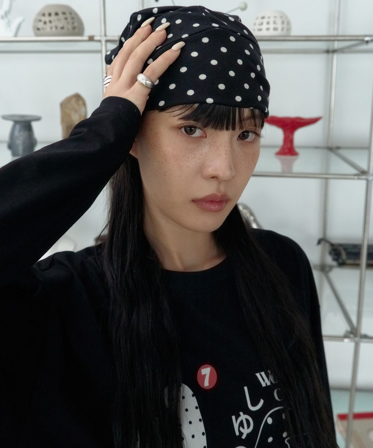 엔티비씨(NTBC) 슈마츠 도트 롱 슬리브 티셔츠 (2COLOR)