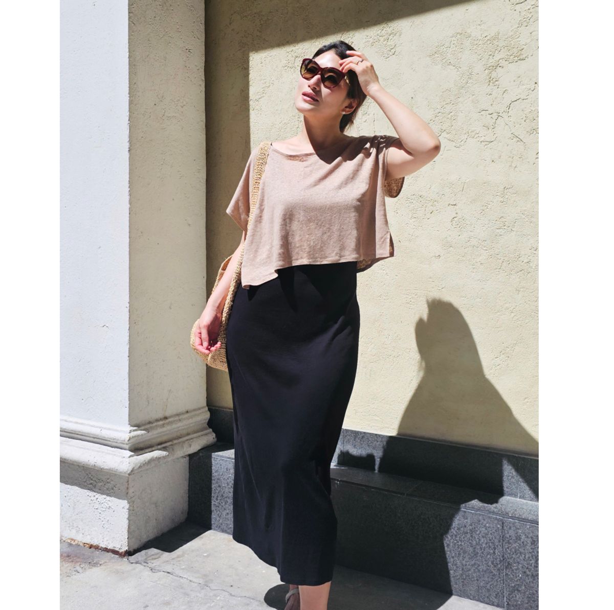 엘리초이(ELLY CHOI) CHELSEA LINEN KNIT BOX TOP