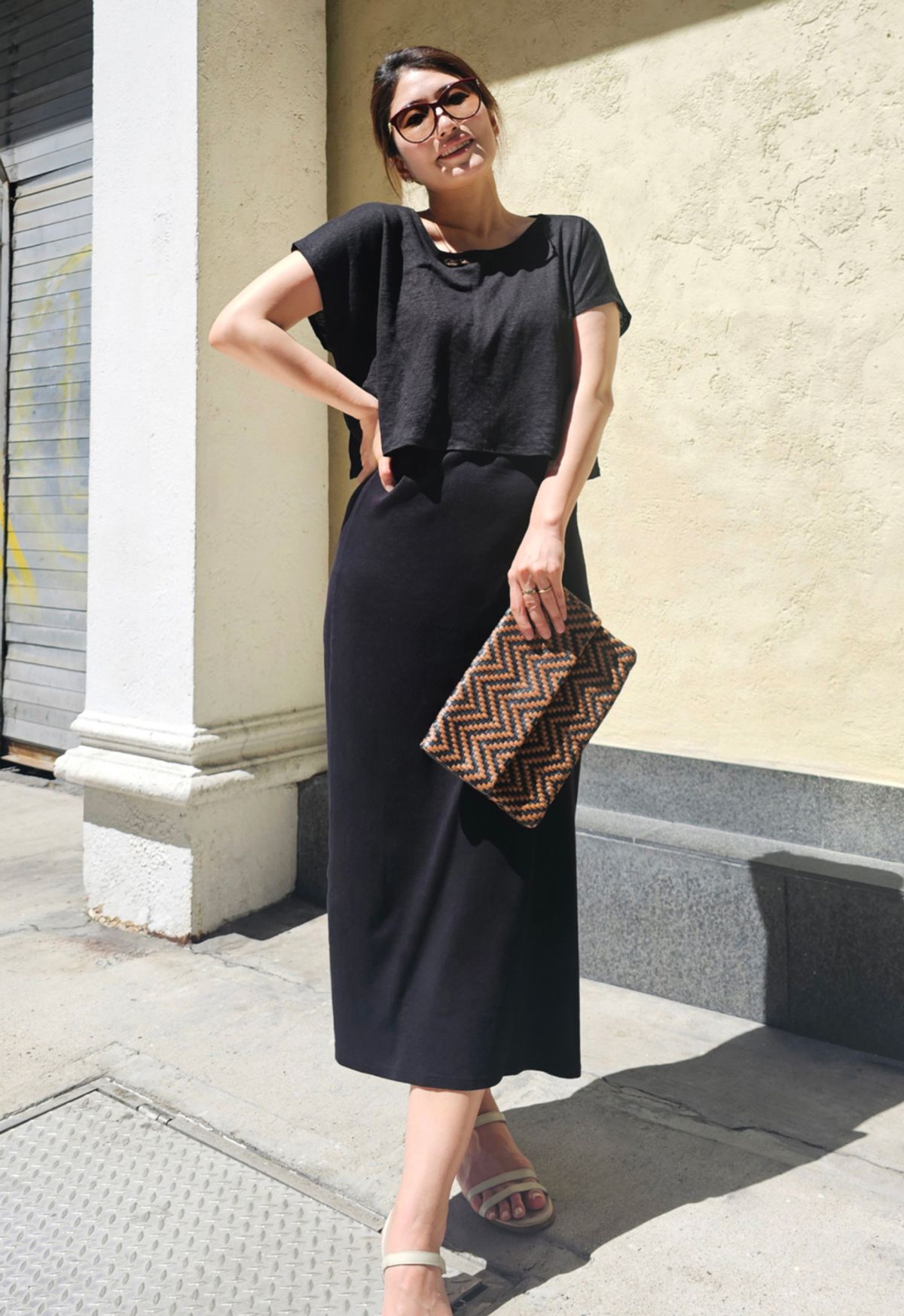 엘리초이(ELLY CHOI) CHELSEA LINEN KNIT BOX TOP