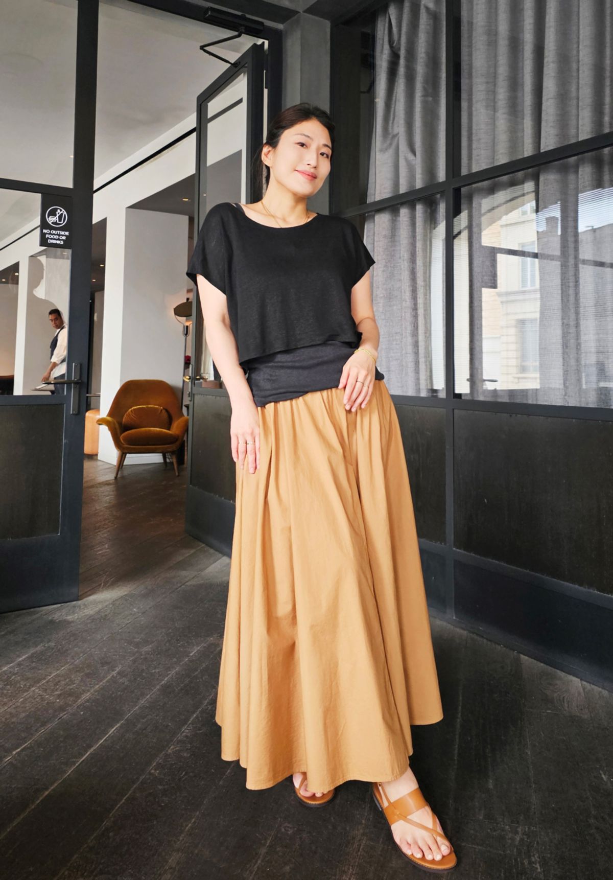 엘리초이(ELLY CHOI) CHELSEA LINEN KNIT BOX TOP