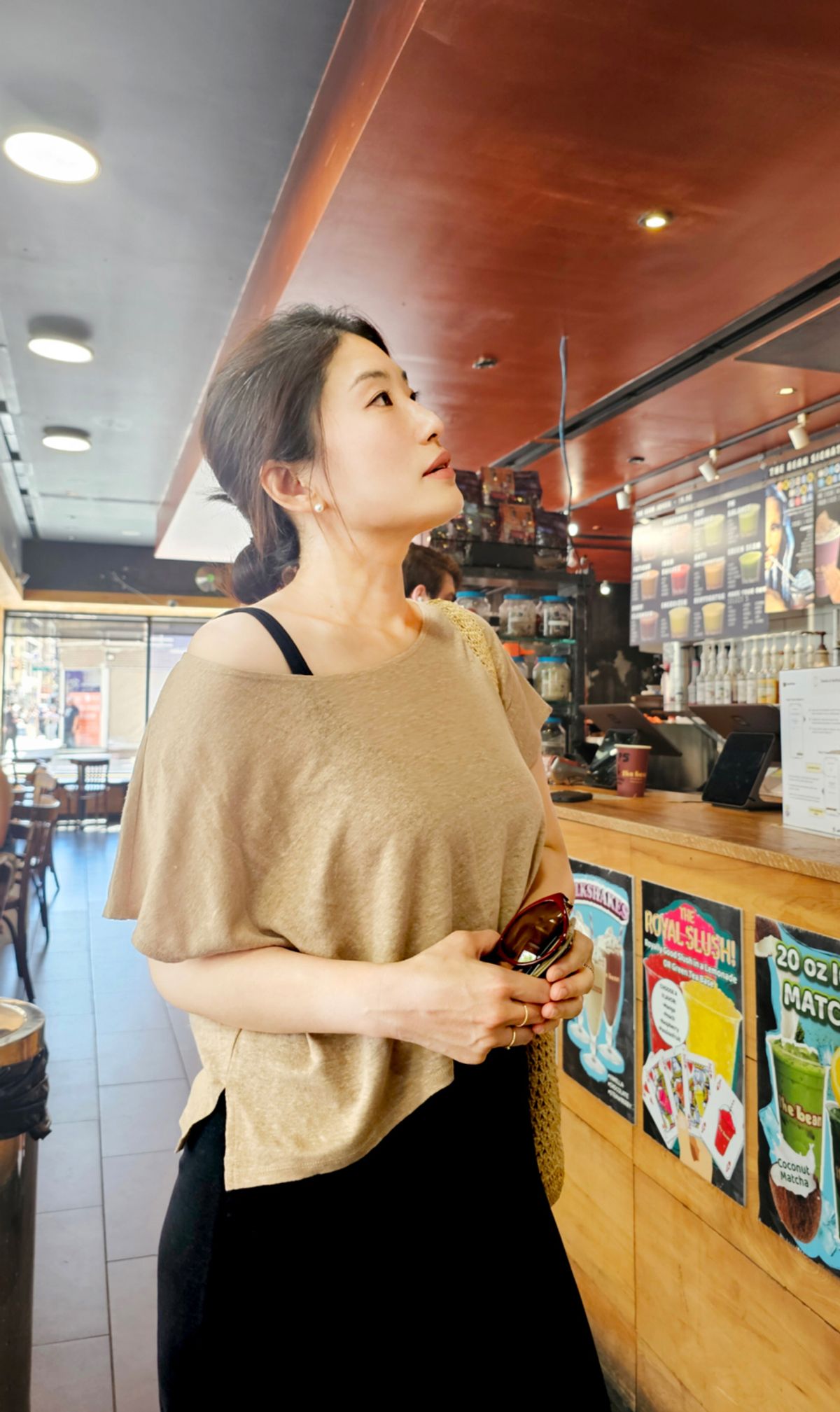 엘리초이(ELLY CHOI) CHELSEA LINEN KNIT BOX TOP