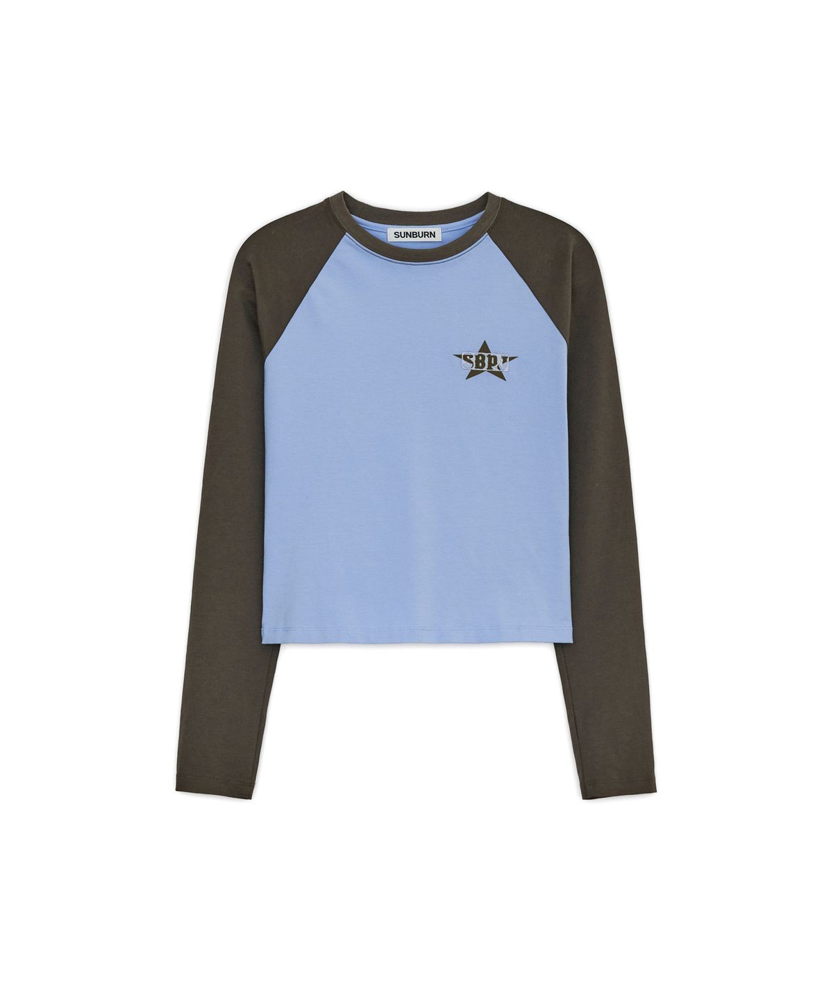 썬번프로젝트(SUNBURNPROJECT) Raglan Long Sleeve Top, CHARCOAL