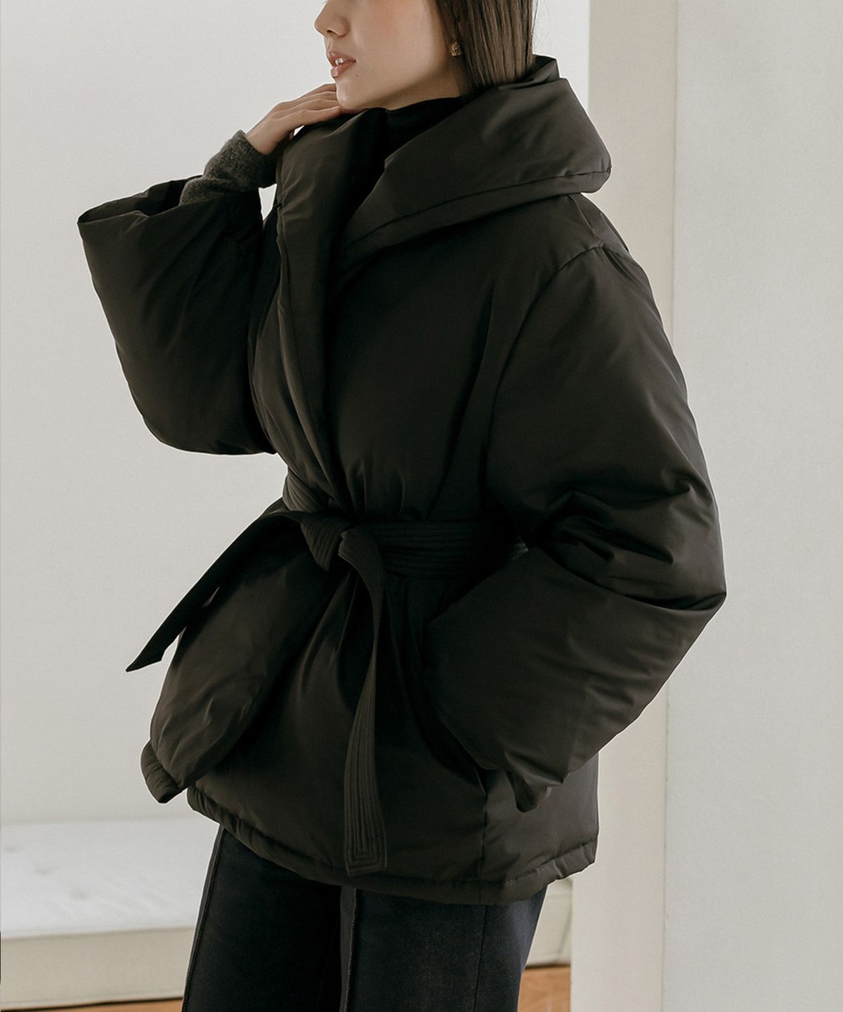 메이버유(MAYVERU) Lenna wool turtleneck t-shirt _ Black