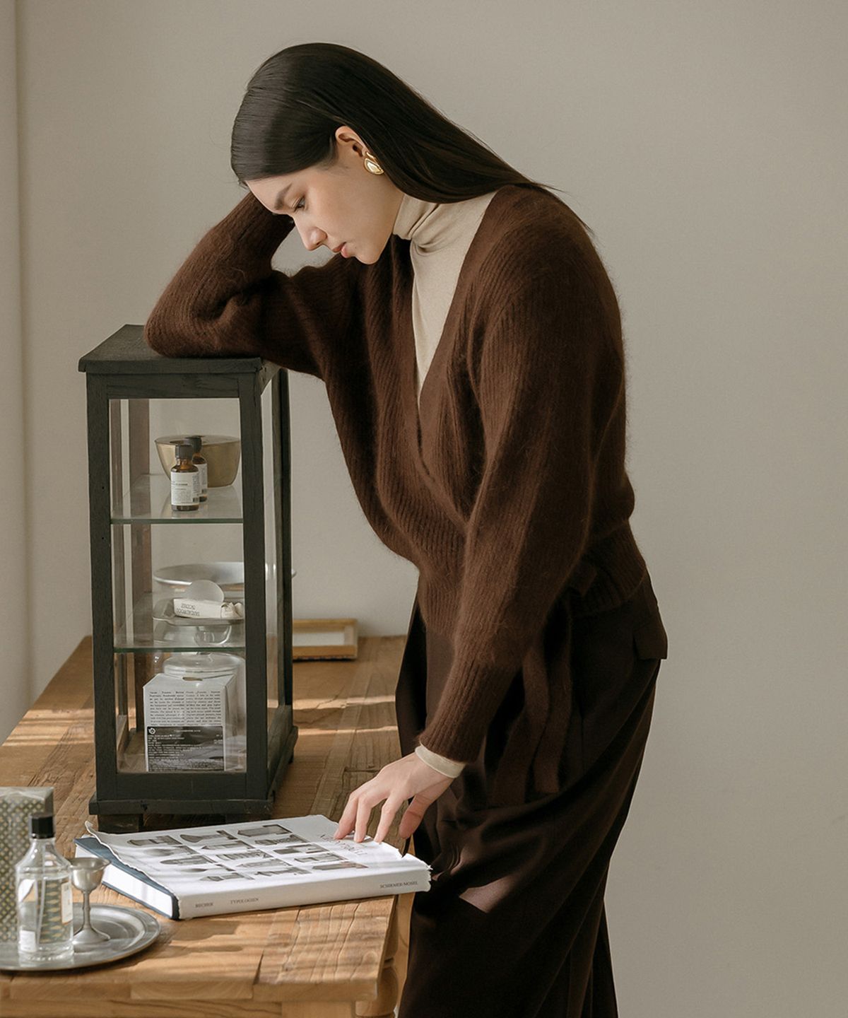 메이버유(MAYVERU) Lenna wool turtleneck t-shirt _ Beige