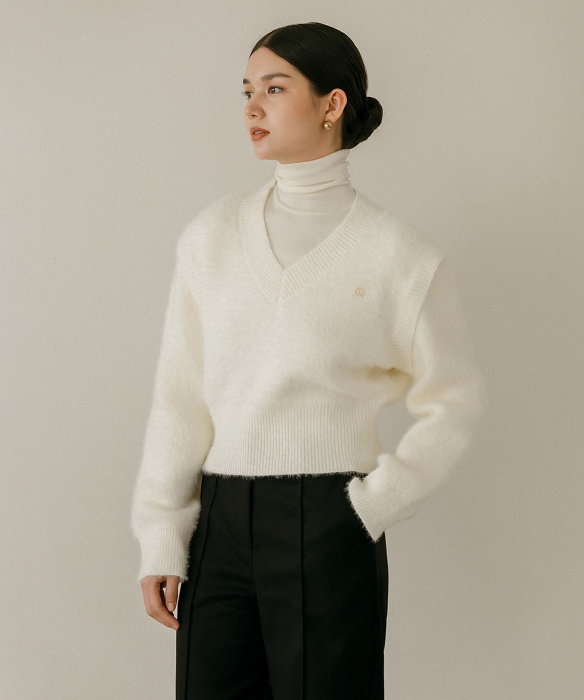 메이버유(MAYVERU) Lenna wool turtleneck t-shirt _ Ivory