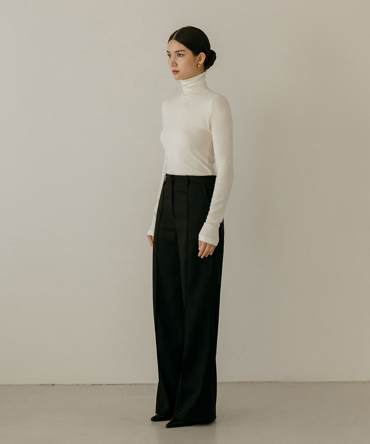 메이버유(MAYVERU) Lenna wool turtleneck t-shirt _ Ivory