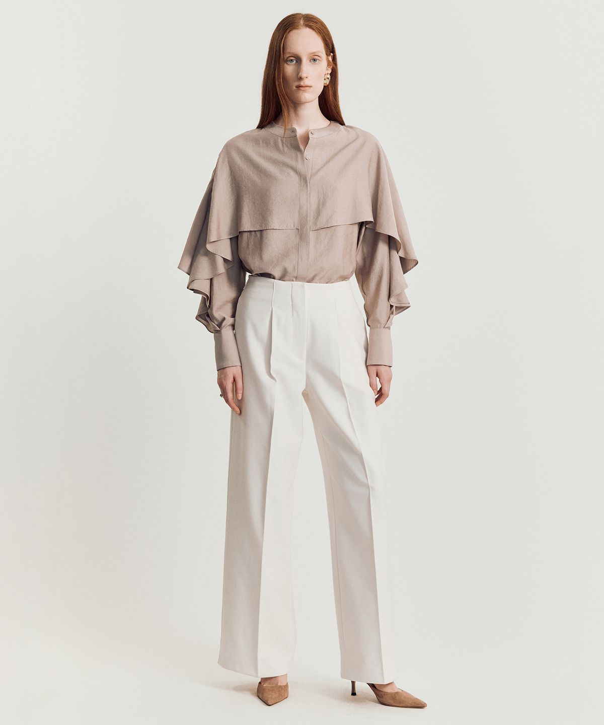 메이버유(MAYVERU) pit wool slacks _ Ivory