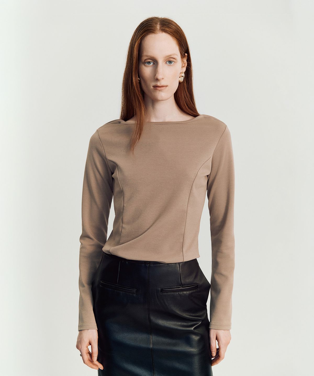 메이버유(MAYVERU) norby leather skirt _ Black
