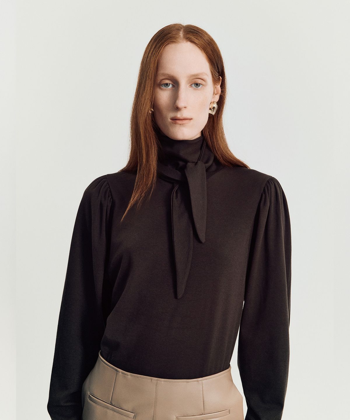 메이버유(MAYVERU) norby leather skirt _ Beige