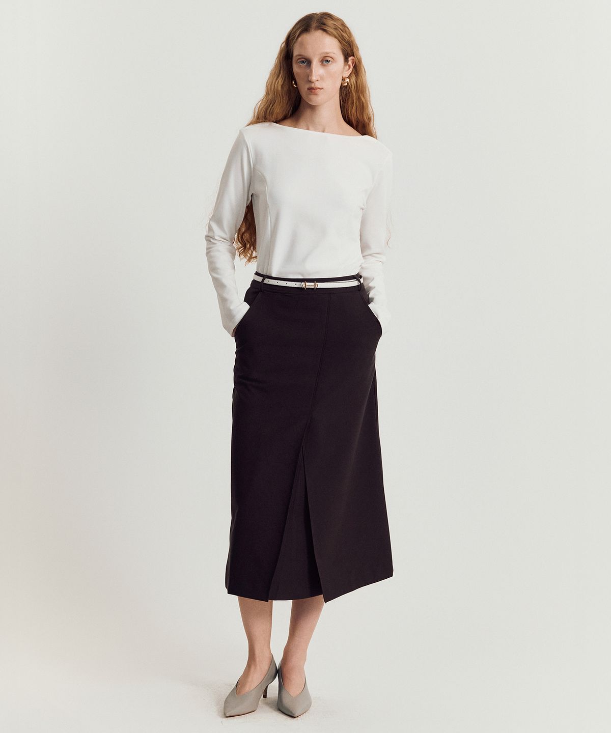 메이버유(MAYVERU) Joyren H wool skirt _ Charcoal