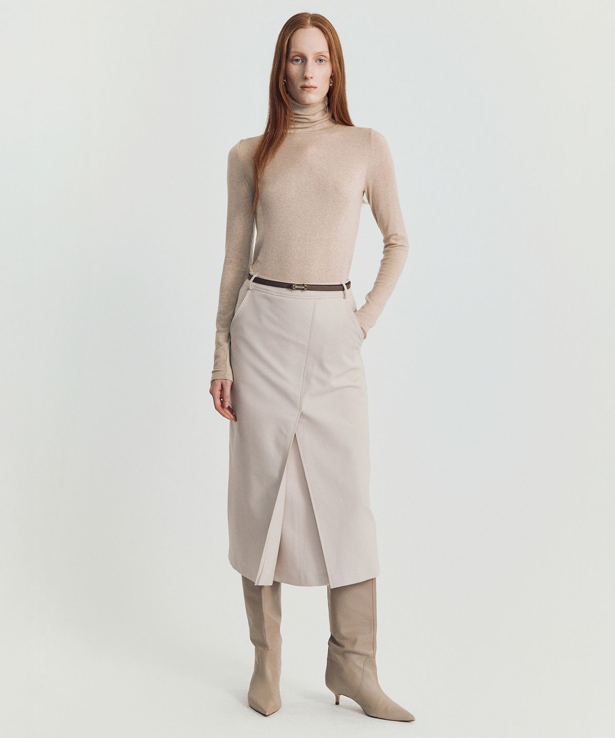 메이버유(MAYVERU) Joyren H wool skirt _ Beige