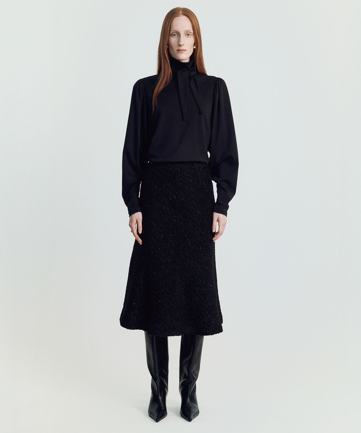 메이버유(MAYVERU) Soline tweed skirt _ Black